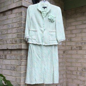 Context Spring Texture Jacket-Skirt 2pc Suit